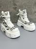 Men's  Winter New Thick-soled Inner Heightening Fashion Fried Street Personality High-top Leather Sneakers Boots