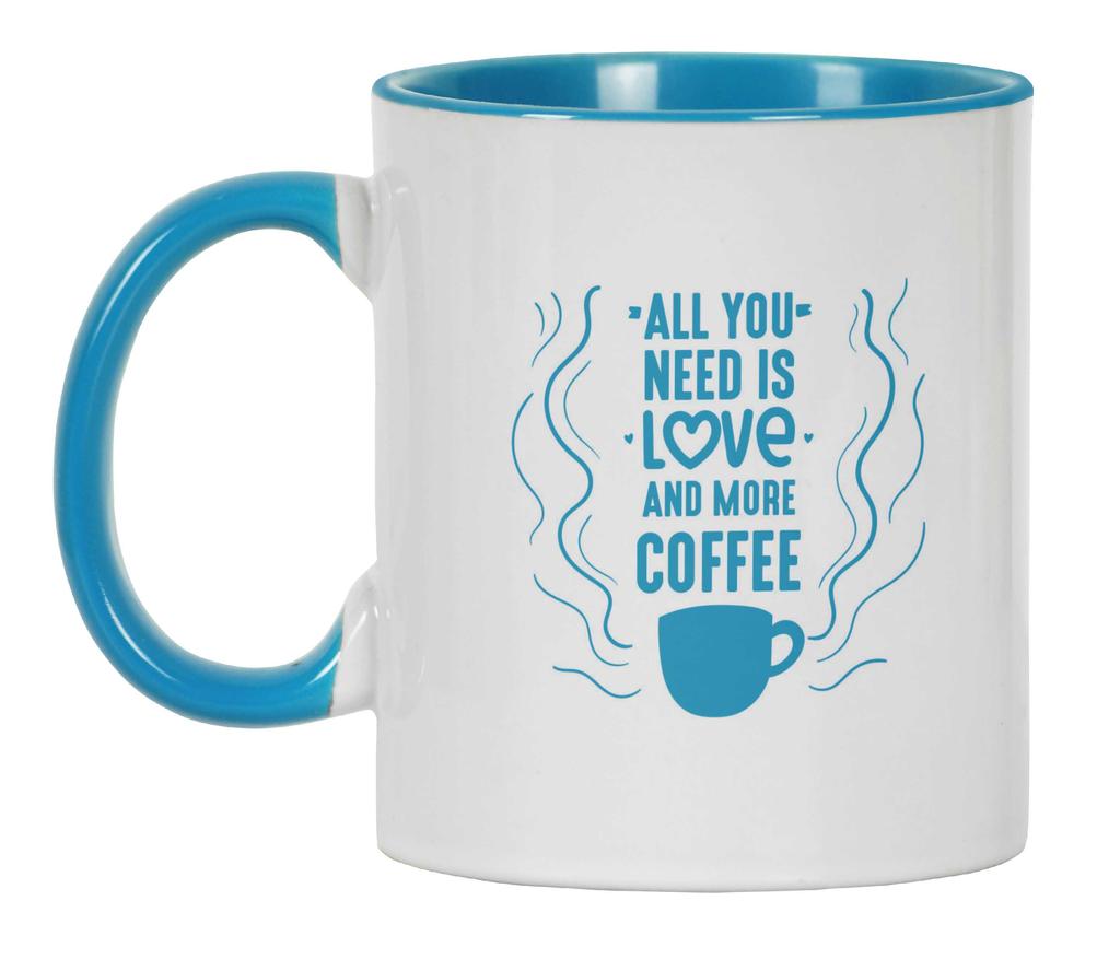 Inkdotpot All You Need Is Love and More Coffee 11 Oz Coffee Mugs Funny Novelty Great for Bride Groom Engagement Gift Bachelor and Bachelorette