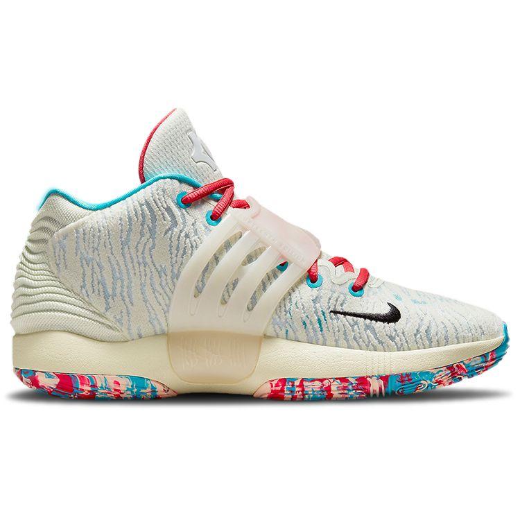Nike KD 14 EP Multi-Color Unisex Sneakers Cashmere White Turquoise-Blue CZ0170-700