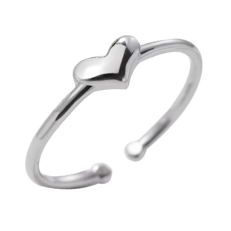 [Copper] Minimalist Heart Open Ring - Korean Design for Women