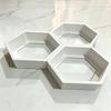 3PCS Nordic Style Hexagonal Suspended Storage Rack Hexagonal Floating Shelves  Home Decor
