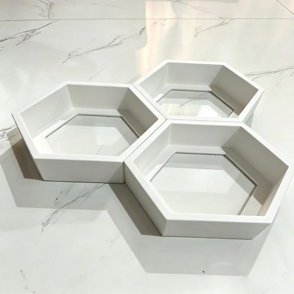 3PCS Nordic Style Hexagonal Suspended Storage Rack Hexagonal Floating Shelves Home Decor