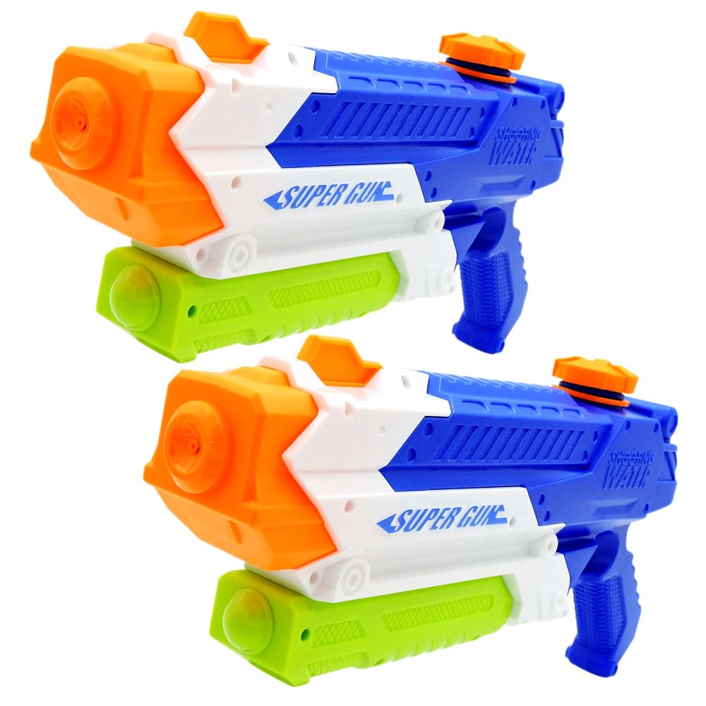 Set of 2 "Smile Guns" to Make Kids Smile 6-8m Range, Perfect for Water Play, Summer Festivals, Kids, and Adults, Perfect for Beach, Bath, Pool, and