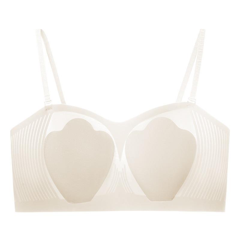 Nude Seamless Wireless Bra with Detachable Thin Straps M белый
