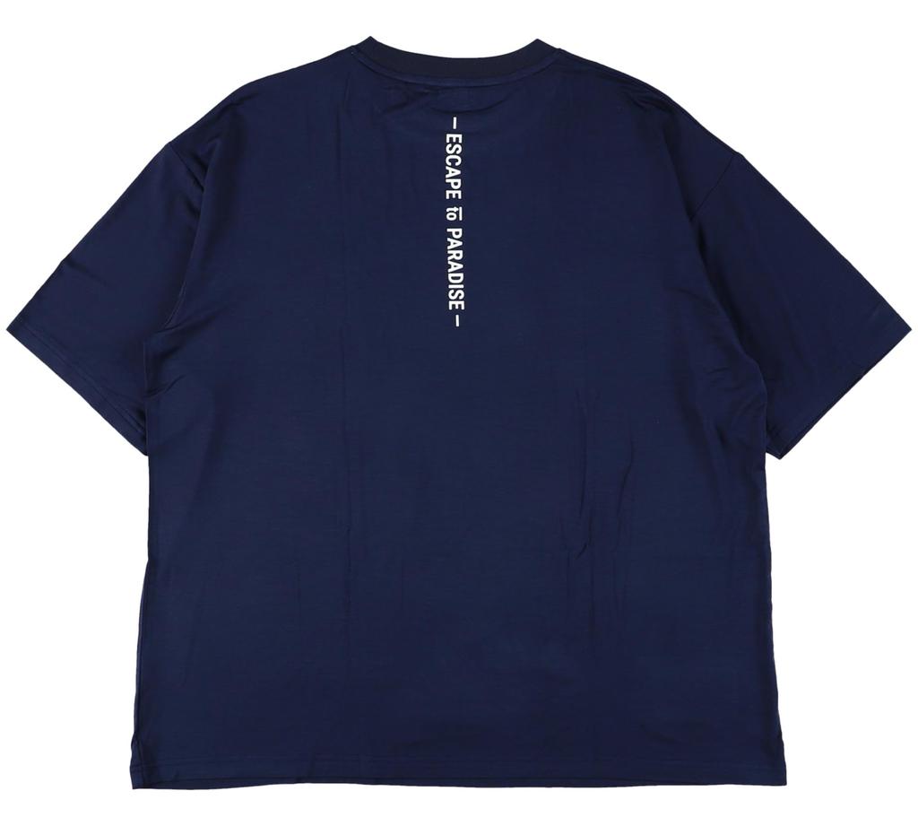 Rad Blue Men's Short Sleeve Rash Guard T-Shirt (Amphibious, UV Protection) / Surf / 250218 NAVY BLUE S