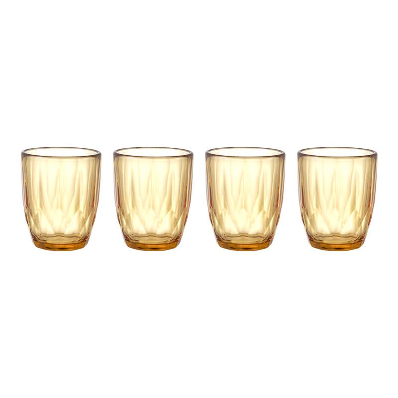 Corning Diamond High Borosilicate Glass Cups, 4-Piece Set