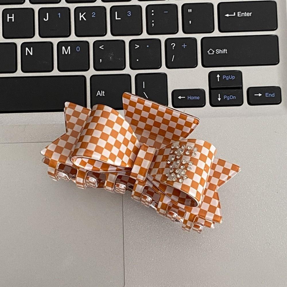 Korean Style Acetate Shark Clip Elegant Small Hair Clip Sweet Bowknot Hair Claw  Girls