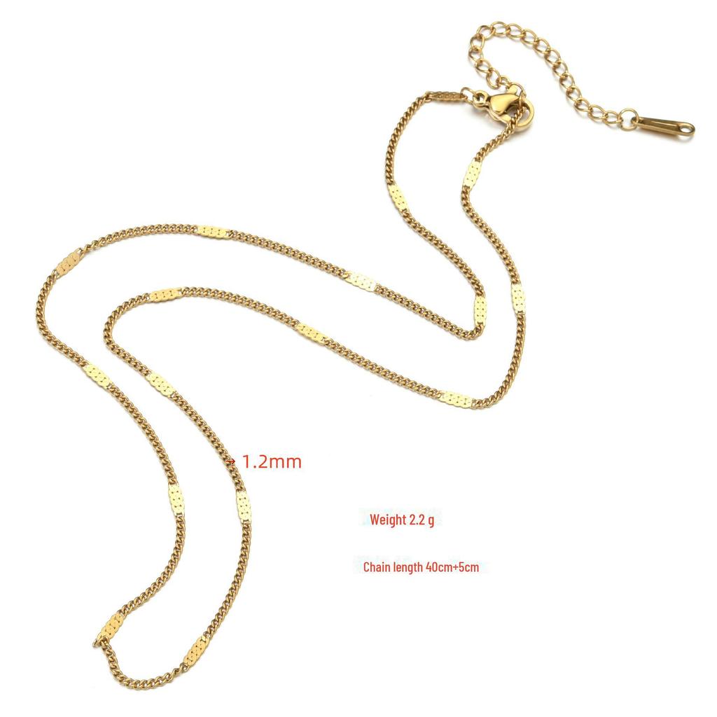 Non-Fading Titanium Steel O-Shaped Clavicle Chain for DIY Jewelry