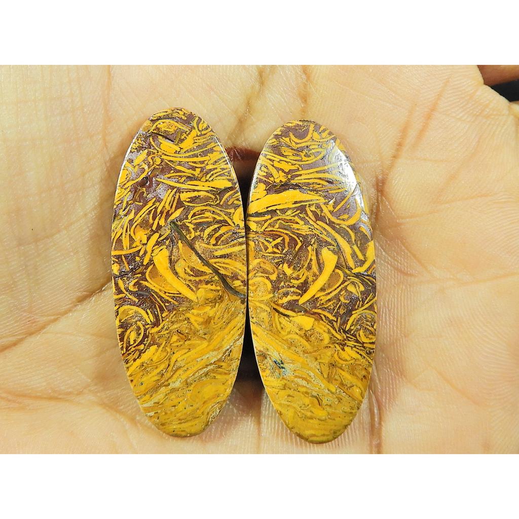 15X37X03 MM Mariam Jasper Oval Shape Matched Earring Pair Loose Gemstone SK-4683