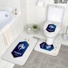 France football logo 3pcs Pattern Flannel Nonslip Absorbent Washable Decorative Bathroom Home Toilet Seat Cover Mat Set
