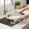 Stainless Steel Rice Washing Basket Large Size Kitchen Strainer Draining Basket  Rice Rinsing