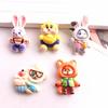 Cartoon Animal City Resin Accessories: Handmade DIY Hair Clips, Hair Ties, Keychains, and Ornaments