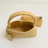 Woven Texture Shoulder Bag with Braided Handle Elegant Design for Daily and Casual Wear