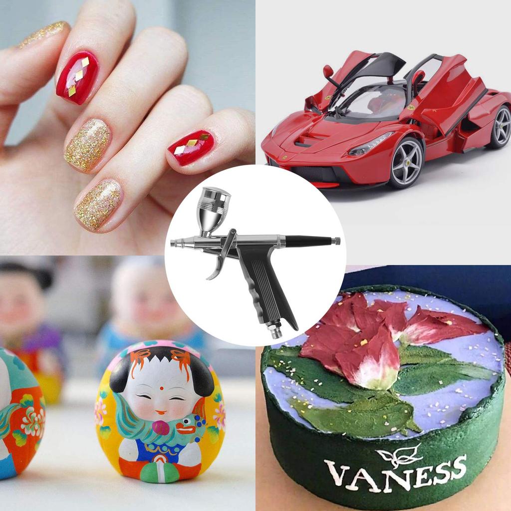 Mdai Airbrush Double Action Gravity Type Trigger Type Airbrush Kit 3 Types Nozzle 3 Types Cup 2cc 5cc 13cc Handpiece Hobby Plastic Model Painting