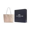 Coach City 33 Klasyczna Monogramowa Torba Tote z Zapięciem na Zatrzask Damska Beżowa CV976-IMXDM