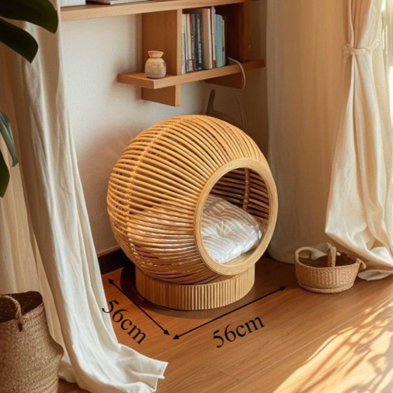 

Luxury Hand Woven Cat Hammack Bed Pet Bed Storage Basket Comfortable Breathable Heavy Carton for Small Pets Pets Cats Supplies