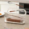 With Draining Tray Cutlery Storage Box Flip Cover Flatware Holder Chopstick Organizer  Outdoor