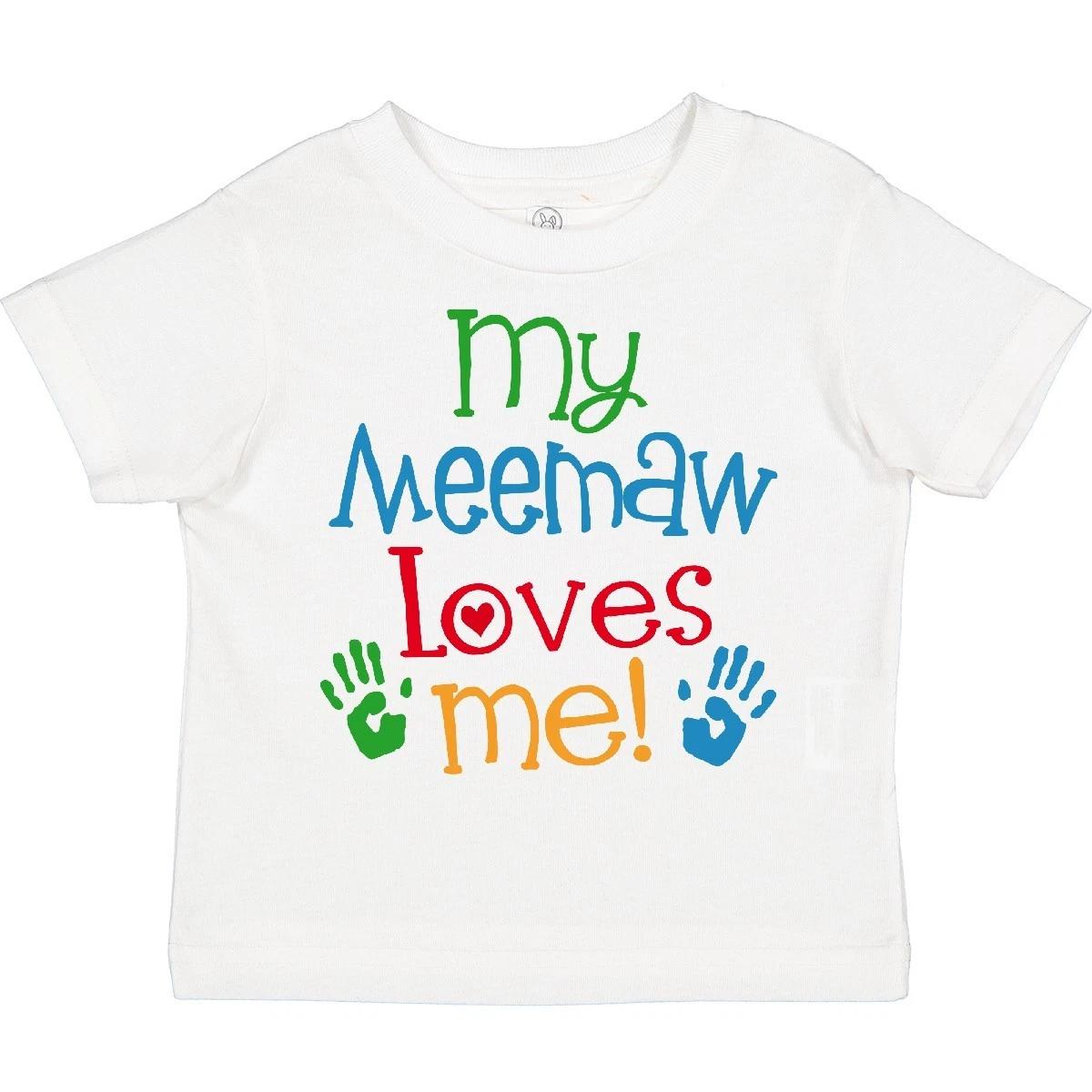 Inktastic Me Meemaw Loves Me Cute Toddler T-Shirt Childs Clothing Grandkids Kid 110