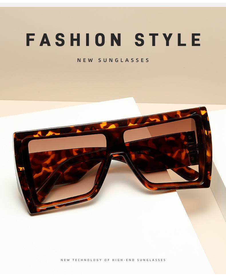 Retro Large Frame Oversized Square Sunglasses - Summer Fashion Collection