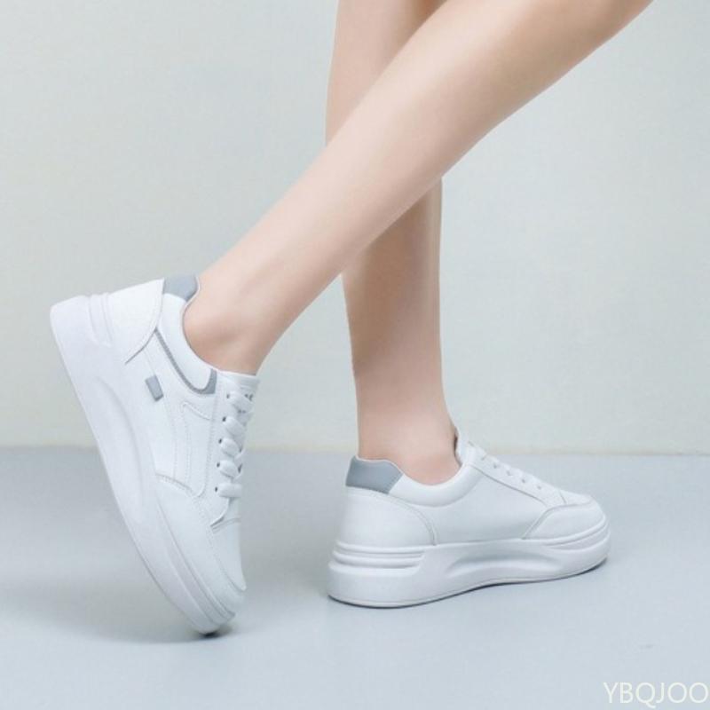 Fashion Outdoor women's walking shoes women's new spring summer simple  comfortable lace up breathable casual sports white shoes