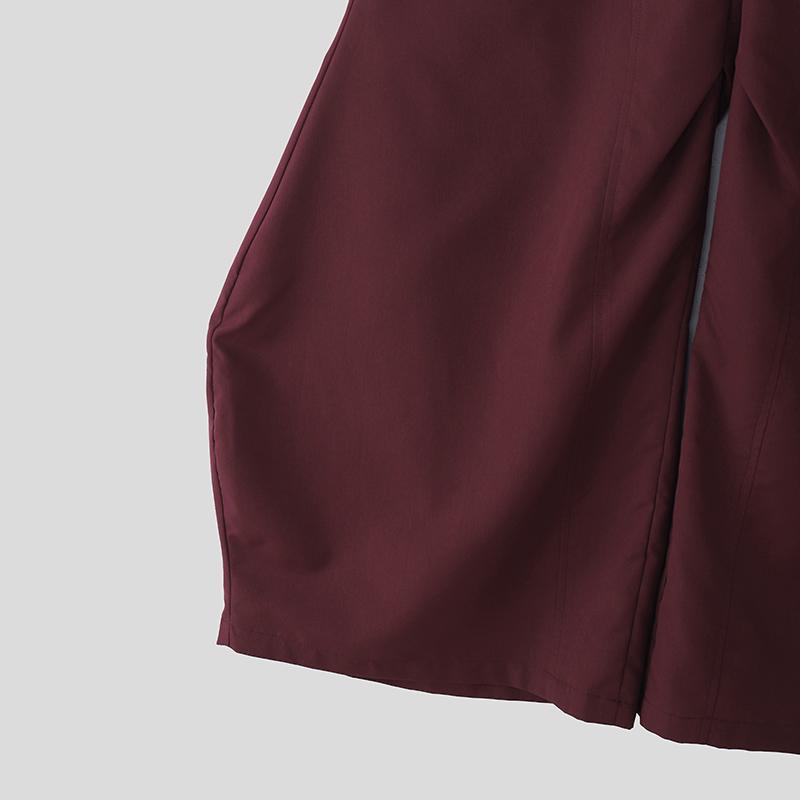 INCERUN Pantaloni Lunghi a Zampa Casual a Vita Alta con Zip da Uomo