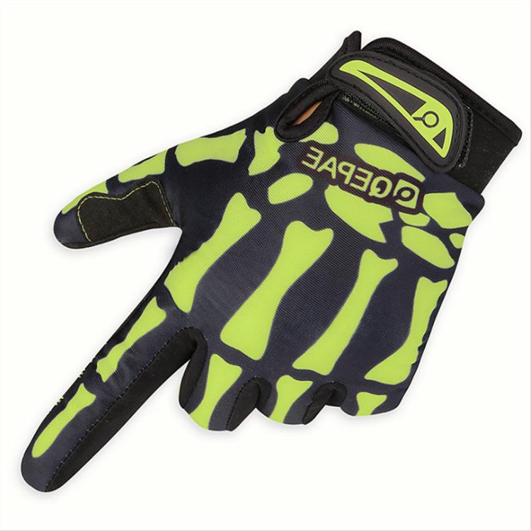 Qepae Chipoer Full Finger Warm Skull Cycling Gloves for Outdoor Sports