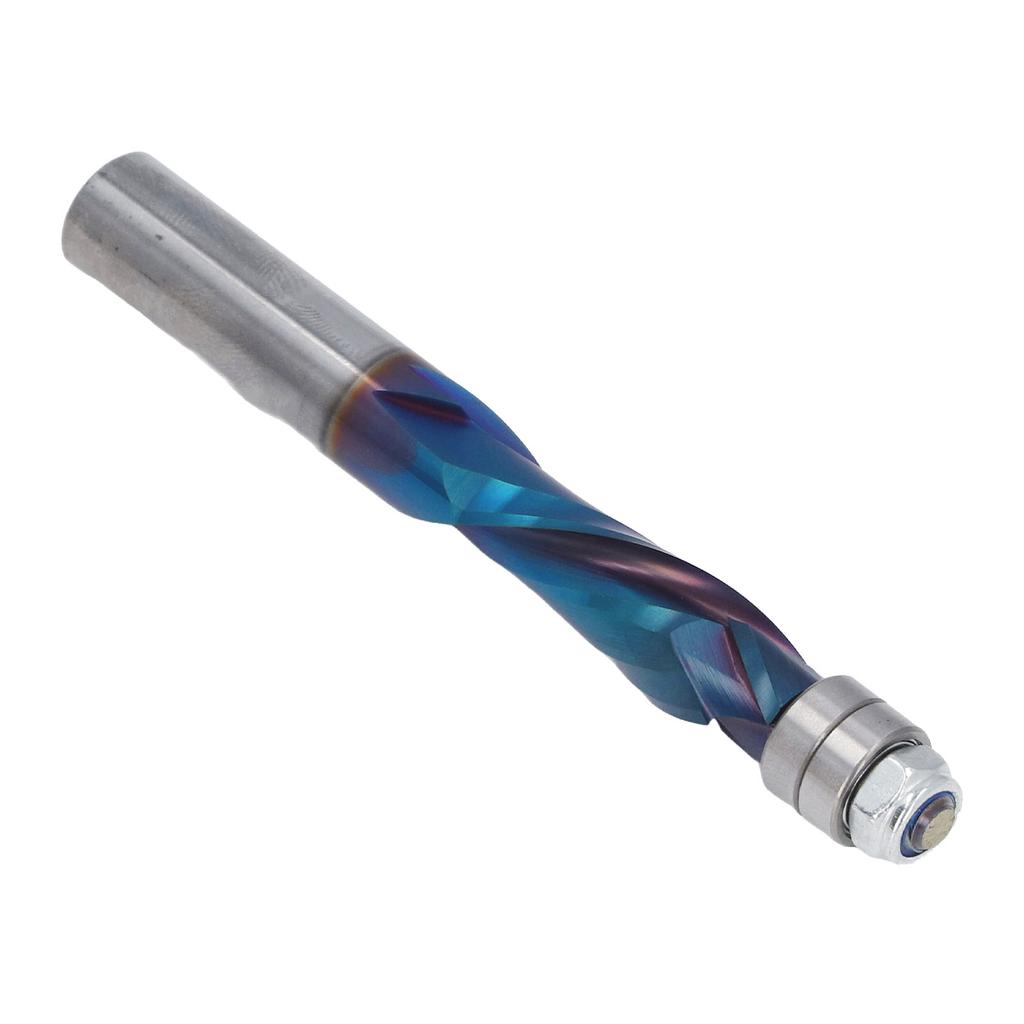 Compression Spiral Router Bit Carbide 12in Shank Spiral Flush Trim Router Bit for Woodworking