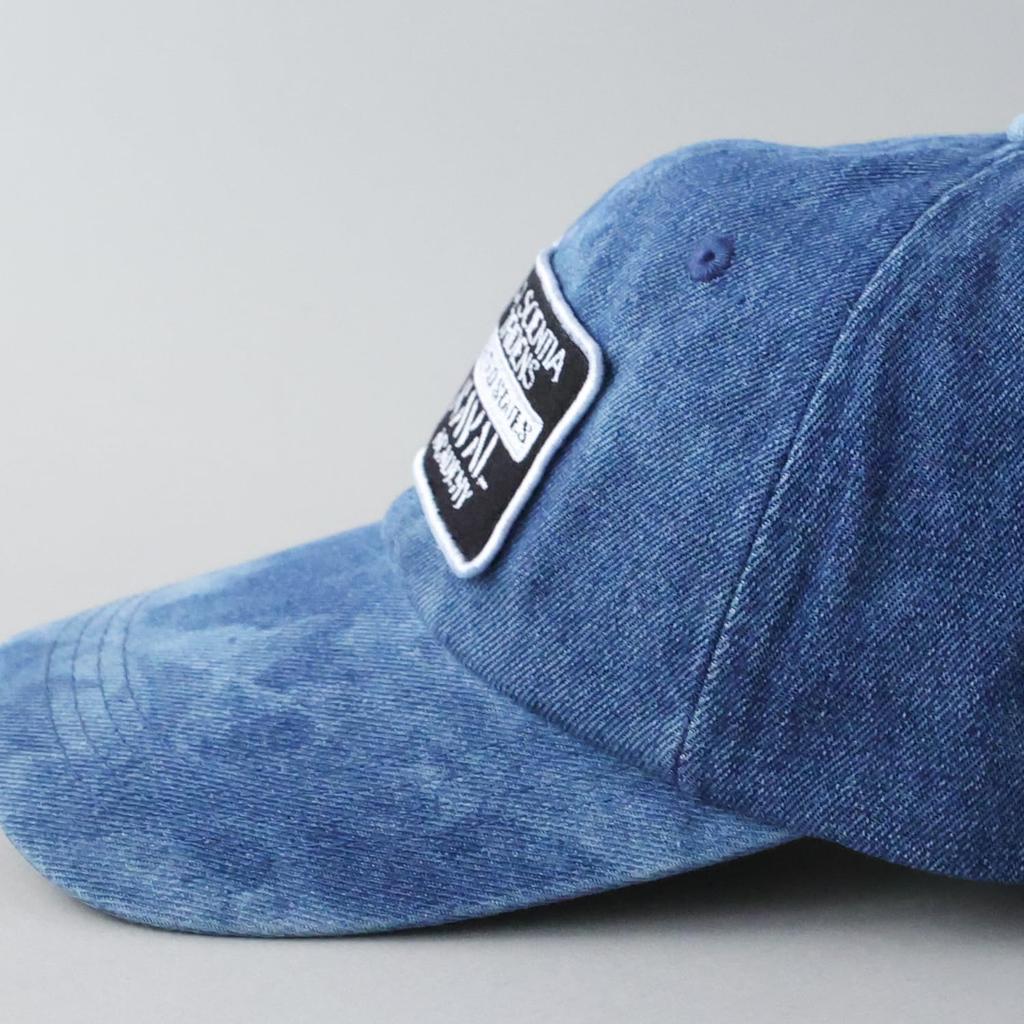 Military Fade Denim Low Cap Embroidered Hat American Casual Summer Baseball Cap Indigo 068 [Avirex] Men's MA-1