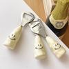 Cute smiling face beer bottle opener ceramic handle can stand up bottle opener creative stainless steel cap opener