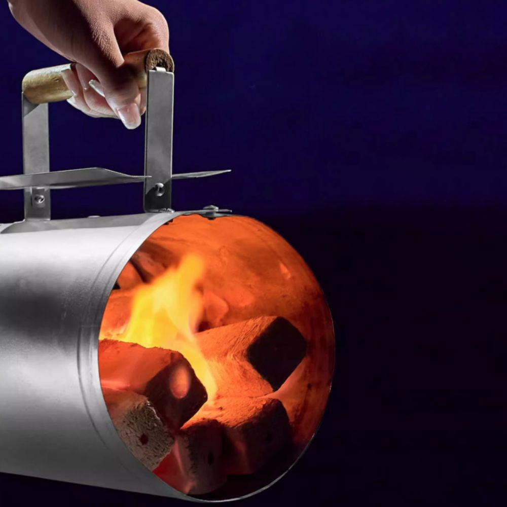 Heat-resistant Camping BBQ Coal Lighter Can Barbecue Stove Ignition Cylinder Picnic