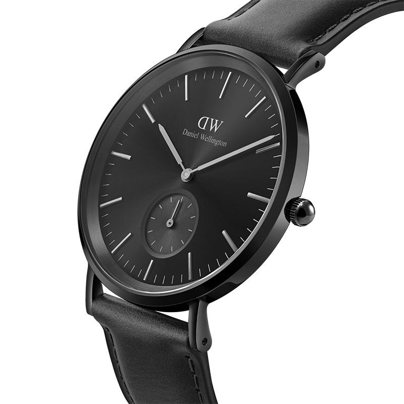 Daniel Wellington Watch quartz movement leather strap 40mm black dial men's watch simple retro DW00100737
