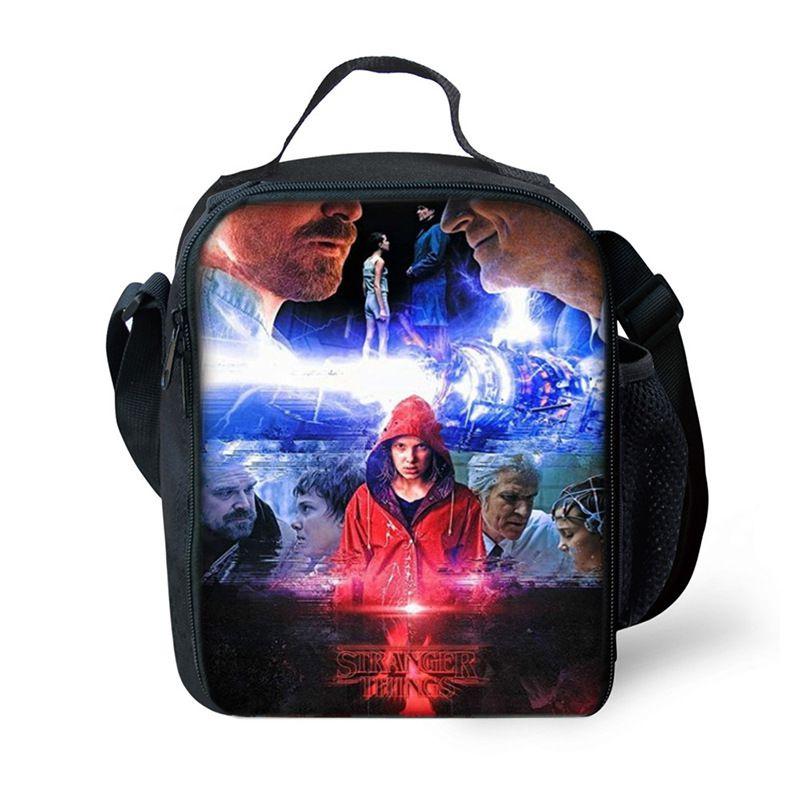 Stranger Thing Insulated Lunch Bag For Kids And Students With Adjustable Strap Perfect For Picnics And Outdoor Adventures