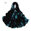 Tie Dye Jersey Muslim Women Hijab Printed Cotton Woman's Scarfs Turkey Turban Femme Musulman Niqab Headwraps Retro Hijabs Scarf