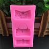 2 Stück 3D Silikon Kuchenformen Damen Handtaschen Design für Fondant Gumpaste Schokolade Rand Dekoration Backzubehör