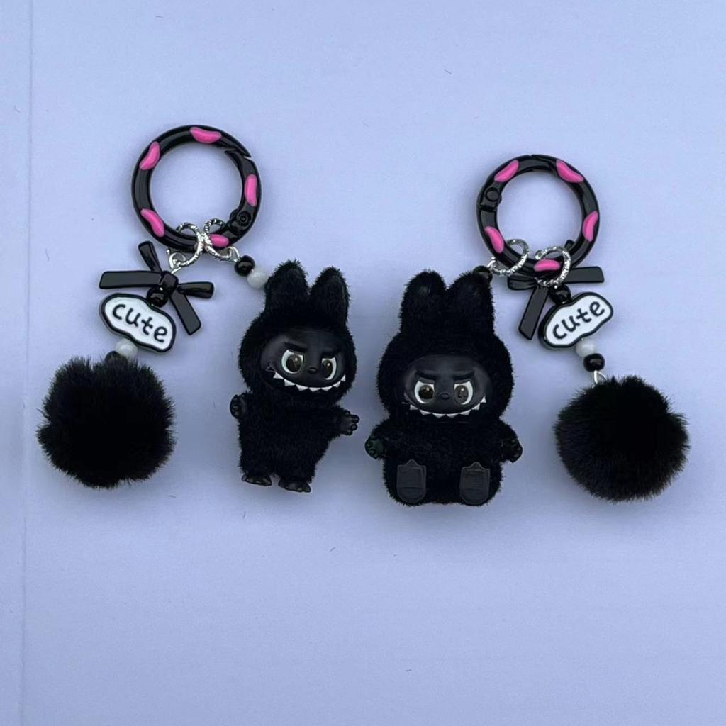 Handmade DIY Cute Grain Hanging Hairball Chain Buckle Simple Versatile Bag Accessories Keychain Bag Pendant