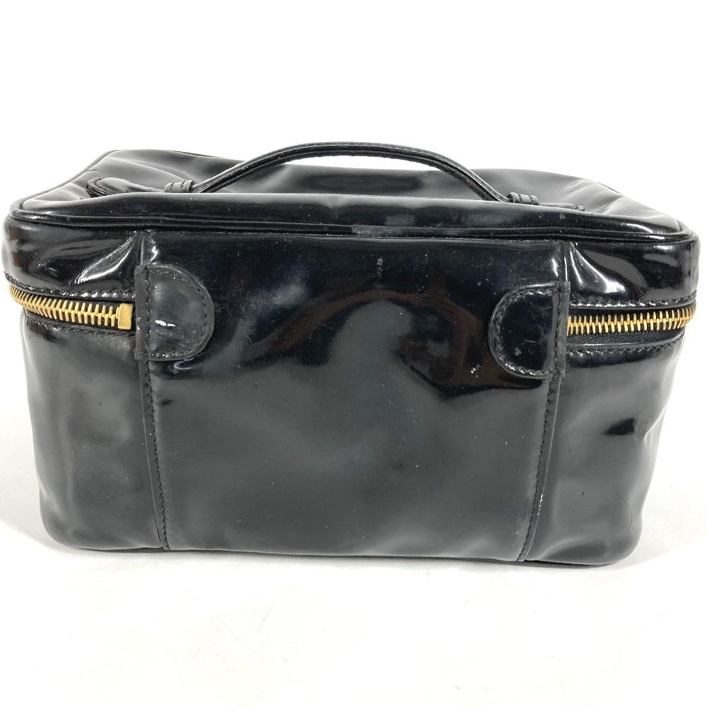 CHANEL With mirror CC logo Bag Vanity Bag Horizontal Cosmetics Pouch Hand Bag