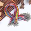 Waxed Leather Cord DIY Jewelry Shiny Thread String Strap Chain With Clasp Necklace Rope Jewelry Making Supplies Wholesale