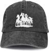 Horse Running Graphic Baseball Cap Vintage Distressed Denim Washed Adjustable Sun Protection Casual Hat for Adults