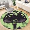 1pc Mushroom Skull Office Round Area Rug, Under Office Chairs Bedroom Living Room Home Decor, Room Deco, Available in Various Sizes