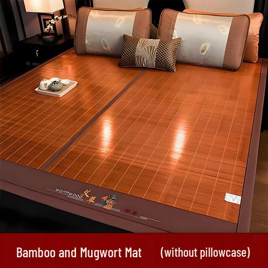 Free Shipping Bamboo Cool Mat: 2026 Dual-Use Foldable Ice Silk for Summer/Winter - Perfect for Dorms.