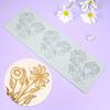 Floral Fondant Lace Mat Flower Vine Bird Theme Round Silicone Mold for Crispy Cake Decoration, Festive Pastry Tools, Natureinspired Design
