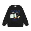 Casa spring and summer fantasy door starry sky castle casa letter long sleeve crew neck sweater couple T-shirt men and women couples