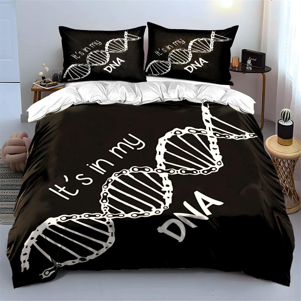 "DNA Theme Decorative Art Set" Bedding Set with 1 Duvet Cover 2 Pillowcases Single Double King Queen Gift
