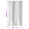 Fly Screen Curtain Light Grey and White 100 X 230 Cm Chenille
