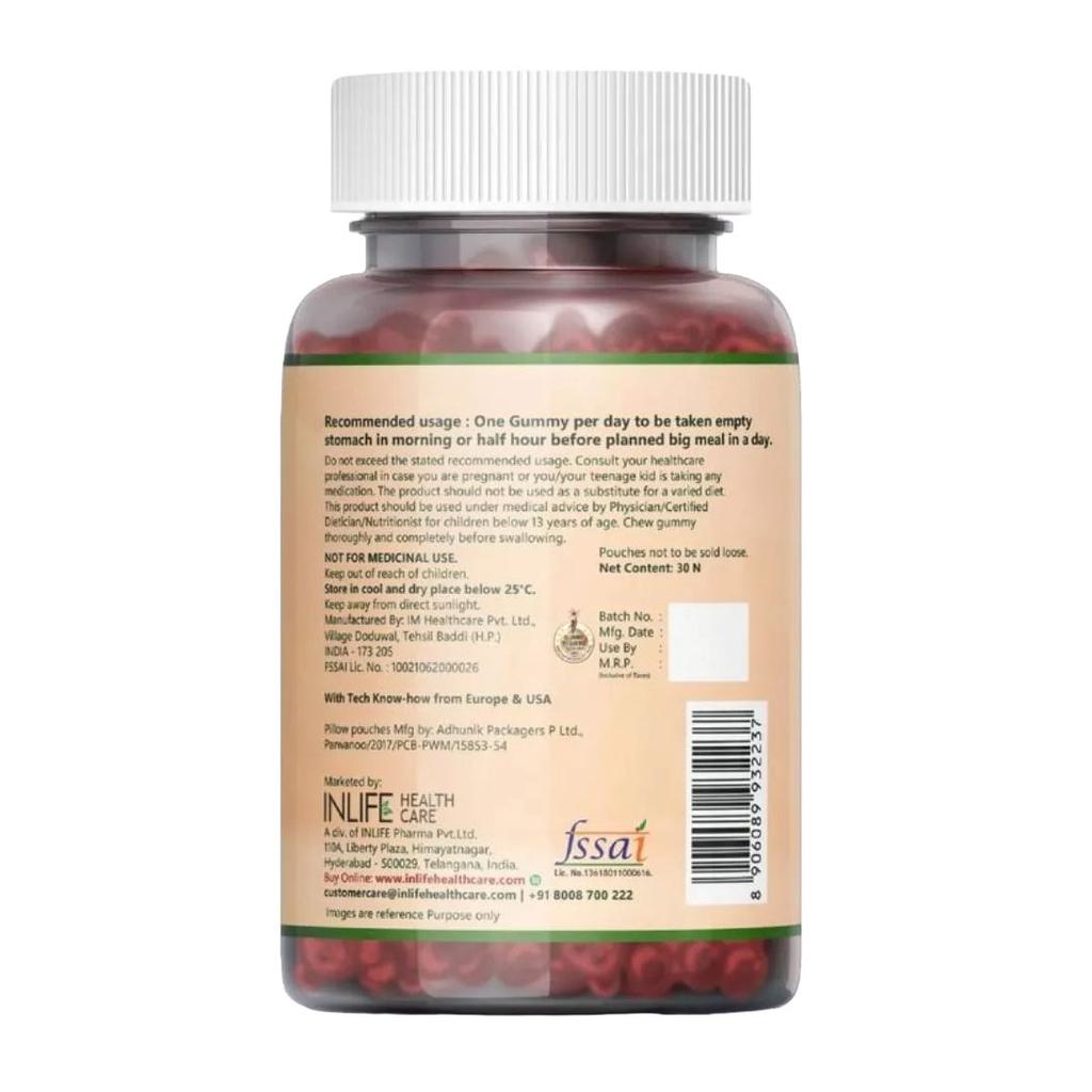 Apfelessig Gummibärchen (30 Stk), Apfelessiggummis INLIFE