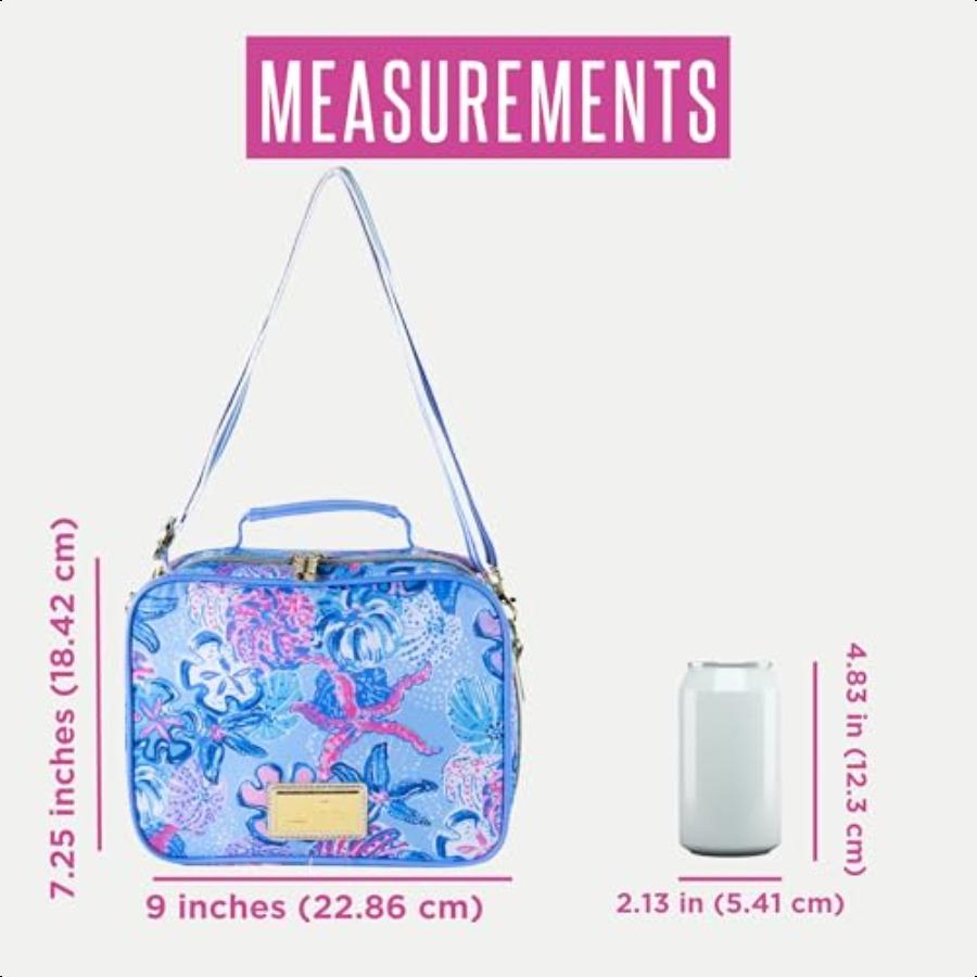 

Изолированная сумка для ланча для женщин Милая сумка-холодильник для ланча с регулируемым съемным плечевым ремнем Bahamas Beachcomer United States