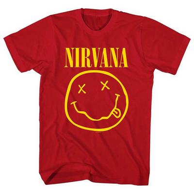 Μπλουζάκι Nirvana Yellow Smile Red Unisex