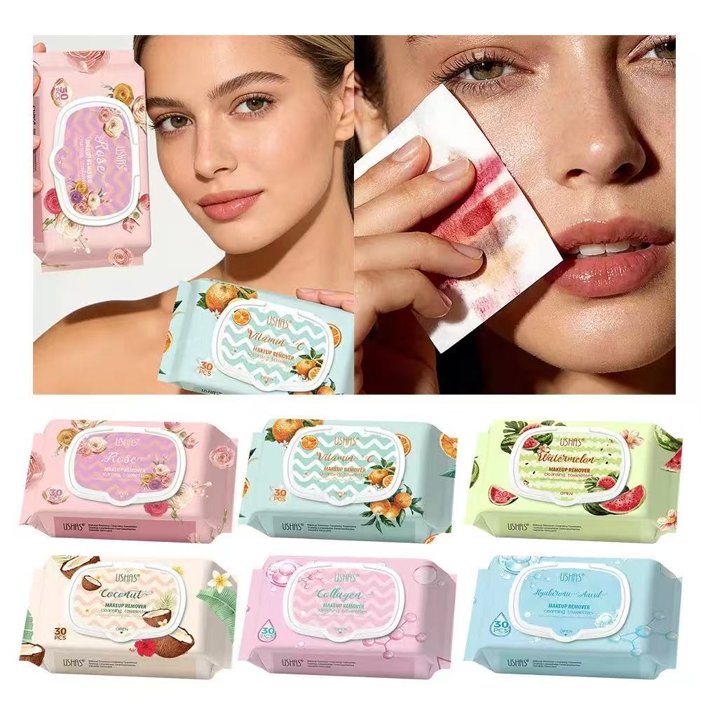 BUY 1 GET 1 FREE INCLUDES 2 PACKS Gentle Disposable Makeup Remover Wipes HA626 - Non-Irritating Cleansing Wipes