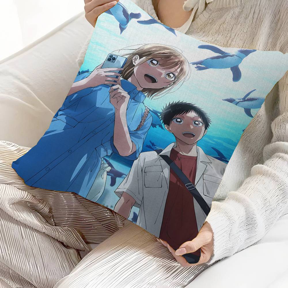 

Blue Box Anime Maple Design Cushion Cover Happy Autumn Harvest decor Holiday Decorati Pillow Cover 30X30cm