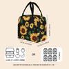 Digital Printed Pattern Insulated Lunch Bag with Handle, Aluminum Foil Cold Pack, Lunch Storage Bento Bag, Fresh-keeping Bag